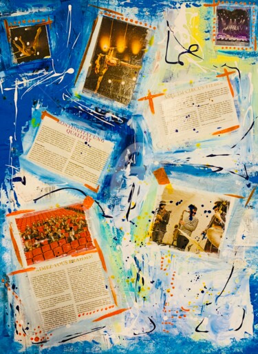 Pintura intitulada "The News" por Roxani Rohner, Obras de arte originais, Acrílico
