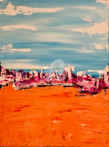 Painting titled "Coral Bay" by Roxani Rohner, Original Artwork, Acrylic