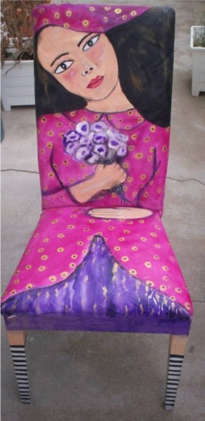 Design intitulée "La dame de la chaise" par Roxio, Œuvre d'art originale
