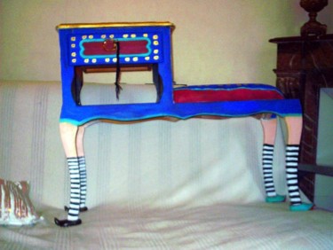 Design intitulée "Petite table teleph…" par Roxio, Œuvre d'art originale