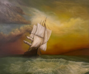 Картина под названием "Whirlpool" - Roy Stomer, Подлинное произведение искусства, Масло