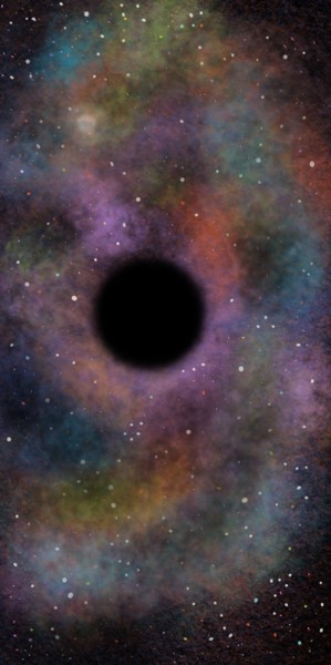 数字艺术 标题为“Black Hole” 由Roy Keus, 原创艺术品, 数字油画