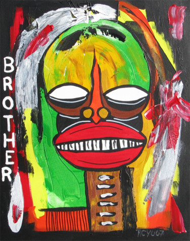 Malerei mit dem Titel "Brother" von Jean Jacques Royo, Original-Kunstwerk, Acryl