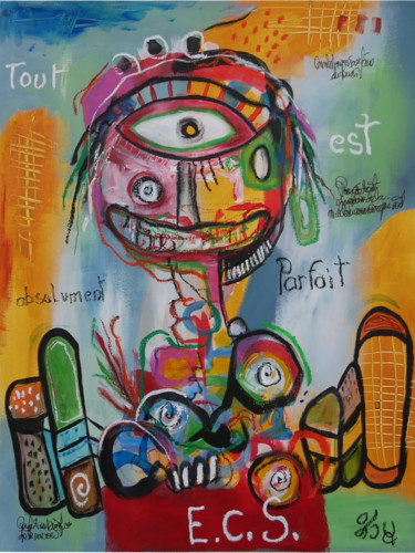 Картина под названием "Tout est parfait" - Jean Jacques Royo, Подлинное произведение искусства, Акрил