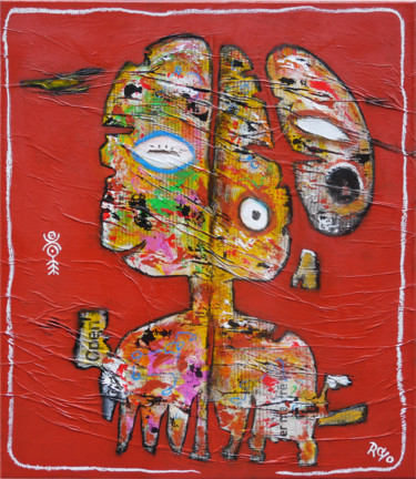 Painting titled "30 000 milliards de…" by Jean Jacques Royo, Original Artwork, Acrylic Mounted on Wood Stretcher frame