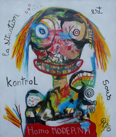 绘画 标题为“Homo MODERNA” 由Jean Jacques Royo, 原创艺术品, 丙烯