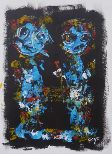 Peinture intitulée "Guguls bleu" par Jean Jacques Royo, Œuvre d'art originale, Acrylique