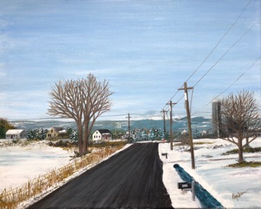 Painting titled "Buck Road" by Roy Wrenn, Original Artwork, Acrylic