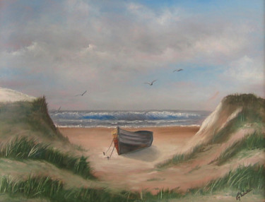 Painting titled "The Dunes" by Roy Wrenn, Original Artwork, Acrylic