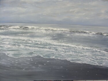 Peinture intitulée "Danse avec la mer" par Roz Tynevez, Œuvre d'art originale, Huile