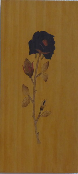 Collages intitulée "Rose Endeuillée" par Rozenn Geffrelot, Œuvre d'art originale, Collages