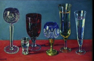 Картина под названием "Symfony of glass" - William Rozenson, Подлинное произведение искусства