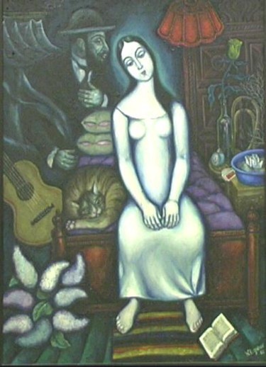 Картина под названием "Taibele and her Dem…" - William Rozenson, Подлинное произведение искусства