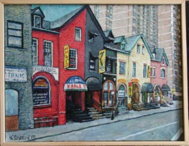 Картина под названием "Toronto Downtown 1" - William Rozenson, Подлинное произведение искусства