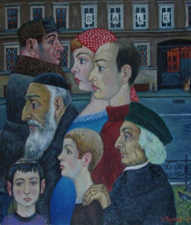 Картина под названием "My Street in my city" - William Rozenson, Подлинное произведение искусства