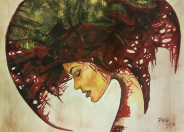 Painting titled "Peace" by Rozida And Dilawar, Original Artwork, Watercolor