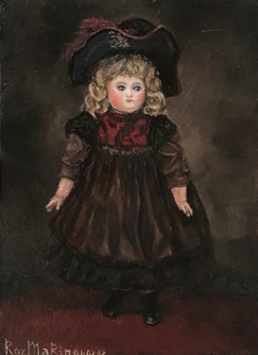 Painting titled "Doll #5" by Marina Deryagina, Original Artwork, Oil