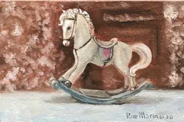Pittura intitolato "rocking-horse #4" da Marina Deryagina, Opera d'arte originale, Olio