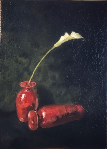 Картина под названием "Still life #5" - Marina Deryagina, Подлинное произведение искусства, Масло