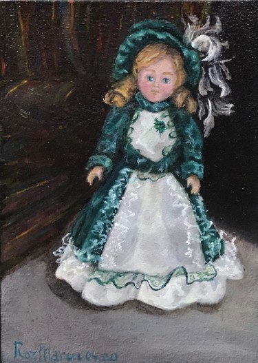 Painting titled "Doll #8" by Marina Deryagina, Original Artwork, Oil