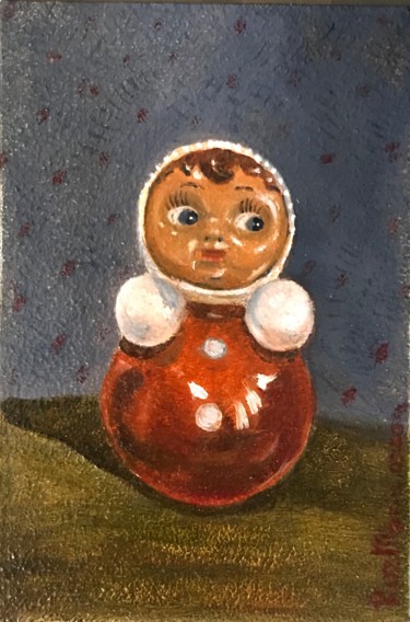 Painting titled "TOY 3" by Marina Deryagina, Original Artwork, Oil
