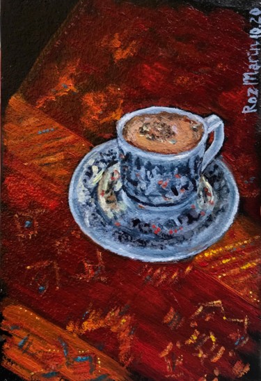 Painting titled "Turkish coffee 1 co…" by Marina Deryagina, Original Artwork, Oil