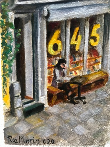 Painting titled "bookshop collection…" by Marina Deryagina, Original Artwork, Oil