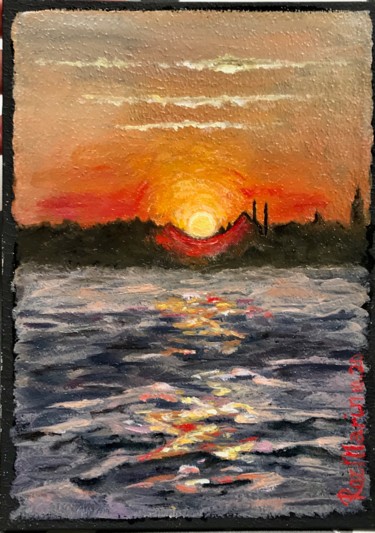 Peinture intitulée "Sunset on Sultanahm…" par Marina Deryagina, Œuvre d'art originale, Huile