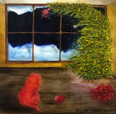 Malerei mit dem Titel "Waiting for a mirac…" von Marina Deryagina, Original-Kunstwerk, Öl