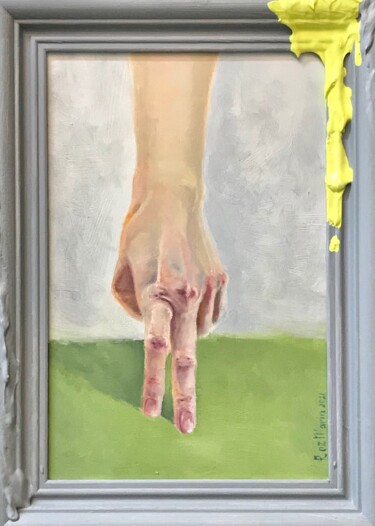 Malerei mit dem Titel "LET'S PLAY HANDS HU…" von Marina Deryagina, Original-Kunstwerk, Öl