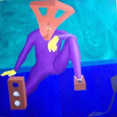 Painting titled "Regretting Autoanim…" by Rudy Pavlina, Original Artwork, Oil