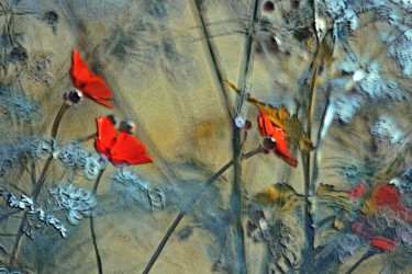 Digital Arts titled "Fleurs ... Hommage…" by Michel Guillaumeau, Original Artwork, Digital Painting