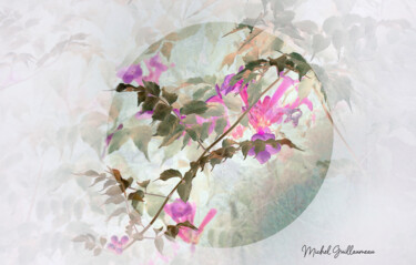 Digital Arts titled "Lune rose" by Michel Guillaumeau, Original Artwork, Digital Painting