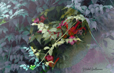 Arts numériques intitulée "Apparition végétale" par Michel Guillaumeau, Œuvre d'art originale, Peinture numérique
