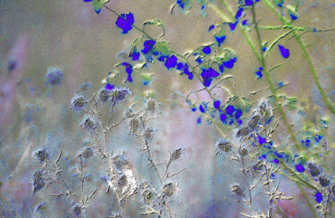 Digital Arts titled "Symphonie in blue" by Michel Guillaumeau, Original Artwork, Digital Painting