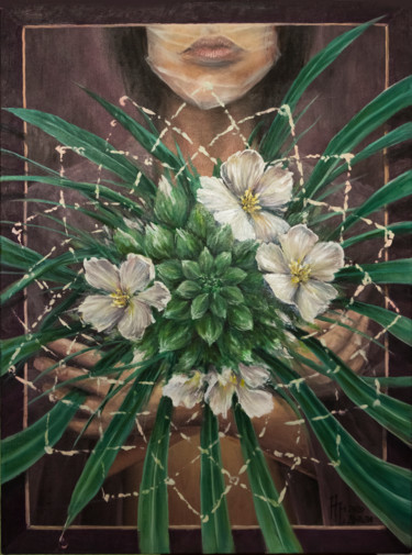 Картина под названием "Дыши!" - Павел Решетников, Подлинное произведение искусства, Масло Установлен на Деревянная рама для…