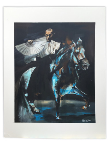 Pittura intitolato "Nu équin - Japon" da Richard Routin, Opera d'arte originale, Acrilico