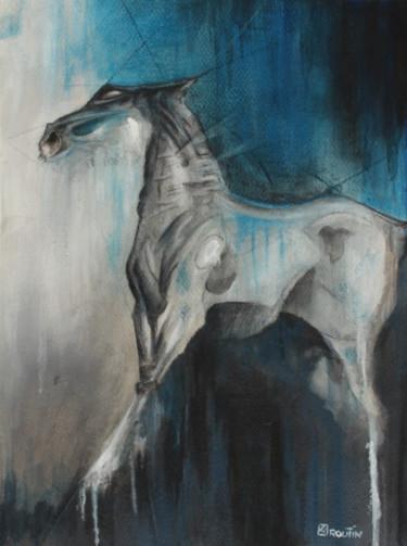 Ζωγραφική με τίτλο "Nu équin - Ether" από Richard Routin, Αυθεντικά έργα τέχνης, Ακρυλικό