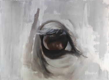 Pintura titulada "Regard : Gris" por Richard Routin, Obra de arte original, Acrílico