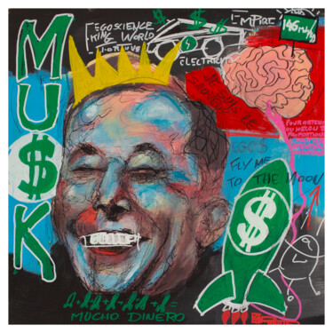 Schilderij getiteld "MUSK" door Richard Routin, Origineel Kunstwerk, Acryl