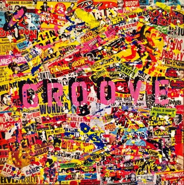 Collages intitulée "GROOVE" par Rs Artist, Œuvre d'art originale, Découpages