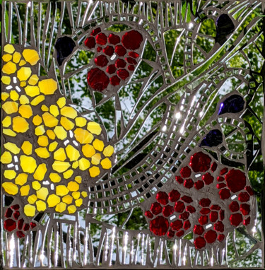 Irrepressible Dreams Sculpture titled "Irrepressible Dreams" by Ruta Sevo, Original Art, Glass Mounted on Wood Panel