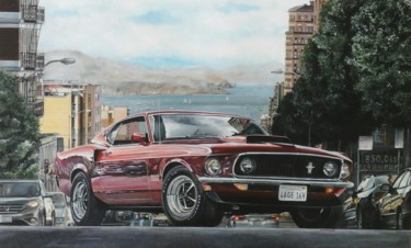 Pintura titulada "Ford mustang boss 1…" por Ruben Badia, Obra de arte original, Acrílico