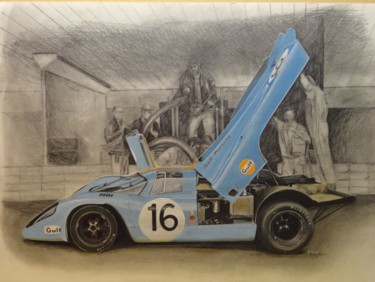 Pintura titulada "Porsche 917 in the…" por Ruben Badia, Obra de arte original, Oleo