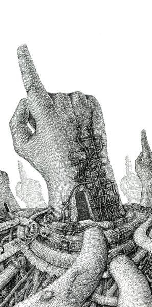 绘画 标题为“Temples” 由Ruben Cukier, 原创艺术品
