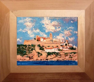 Pintura titulada "Paisaje de Ibiza" por Rubén De Luis, Obra de arte original, Oleo