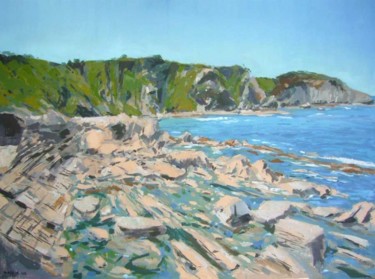 Painting titled "PLAYA DE LUARCA" by Rubén De Luis, Original Artwork