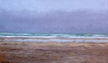 Painting titled "PLAYA DE OYAMBRE, C…" by Rubén De Luis, Original Artwork, Oil