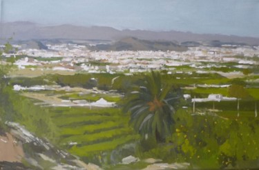 Painting titled "PAISAJE DE MURCIA" by Rubén De Luis, Original Artwork, Oil