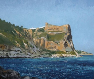 Painting titled "OLEO, CALA MORAIRA,…" by Rubén De Luis, Original Artwork, Oil